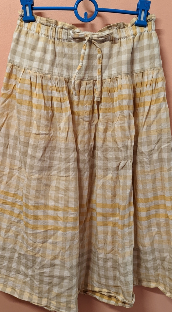 Madewell Yellow Gingham Skirt